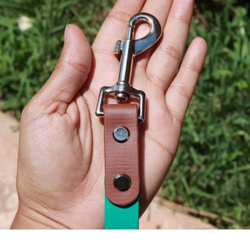 Custom Color Dog Leash for Dogs with Attachment Leashes Two-Tone ¾’’ Wide Waterproof Clasp Handles Training Lead Black Small Roam Best That Pull Short Hunting Poop Bag Holder Bicycle Fable (9 Feet)