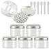 TIANZD 6 Stück Kleine 150 ml Transparent Kunststoff Leere Cremedose Dose mit Silber Deckel 150 g Leerdose Schraubdose Blechdosen Kosmetische Behälter Tiegel, 6 Stück Spatel