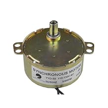 CHANCS TYD-50 Small Synchronous Gear Motor AC 110V 5-6RPM CCW Torque Flush Shaft 11mm for School Project