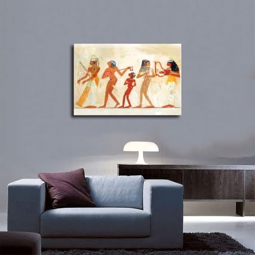 Impression sur toile avec cadre suspendu et motifs pharaoniques authentiques - 5