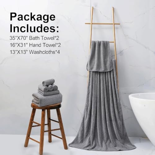 Serviettes de Bain en Polyester pour la Douche et Sortie de Bain - 3