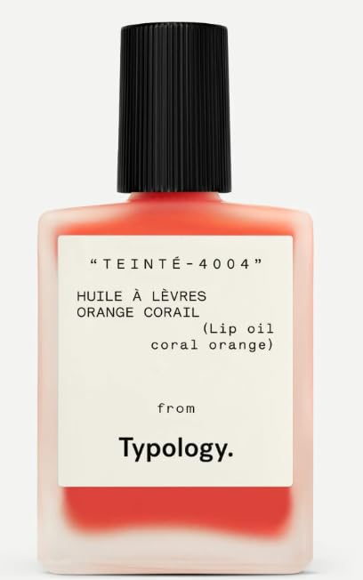 Typology Tinted Lip Oil - Shade 4 Coral Orange & Complimentary Sheet Masque