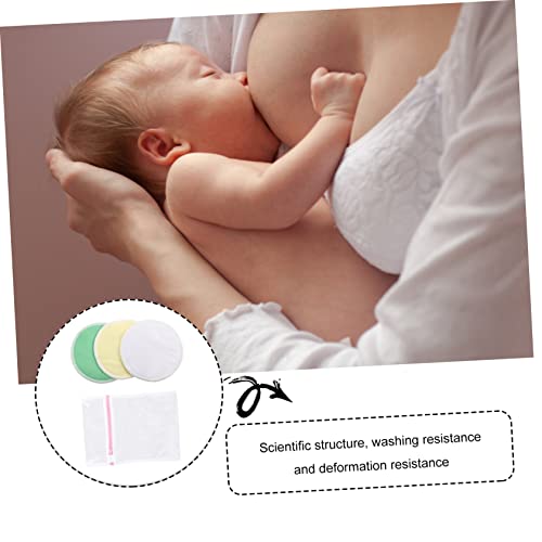 GLEAVI 4 Pcs Adesivos De Leite Materno Almofada De Peito Lavável Orgânica Almofadas De Amamentação P