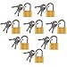 8Pcs Mini Vorhängeschlösser Kofferschloss mit Schlüssel Gepäckschloss Kleines Kofferschloss für Gepäck und Reisetaschen