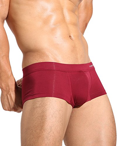 2-Pack Pure Color Men's Soft Underwear Modal Comfortable Boxer Briefs3