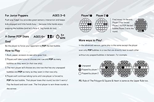 Brinquedo Fidget Push Pop It, com material de grau alimentício da FDA, brinquedos sensoriais Pop Its