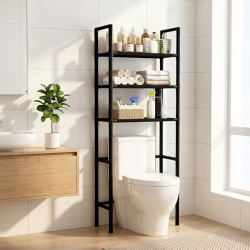 Renyqatt Over the Toilet Storage, 3-Tier Bathroom Organizer, Freestanding Above