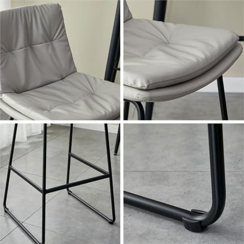 Chaises de petit-déjeuner légères XJBTBA tabouret de bar avec dossier pour salon