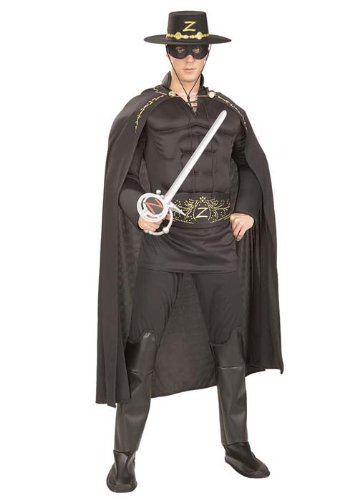 Rubie's Masquerade Adult Mens Zorro Muscle Poitrine Costume XL (44-48" Chest)