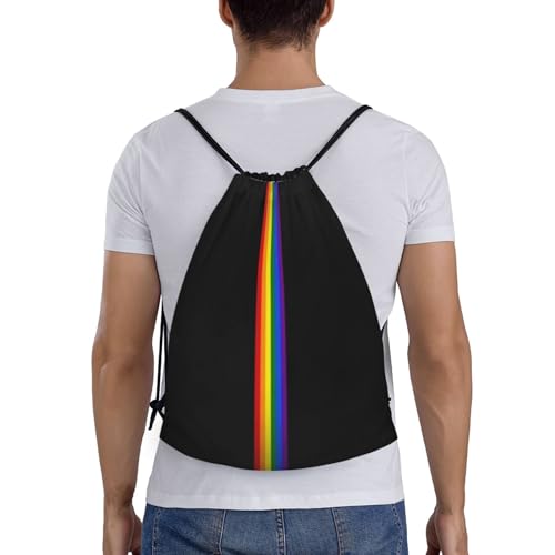 Rainbow Pride LGBT Drawstring Backpack Bag Sport Gym Dance Beach Travel Sackpack for Women Men2