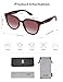 SOJOS Trendy Cat Eye Round Polarized Sunglasses for Women Fashion UV Protection Sunnies Sunglasses SJ2175, Burgundy Frame/Burgundy Grading Lens