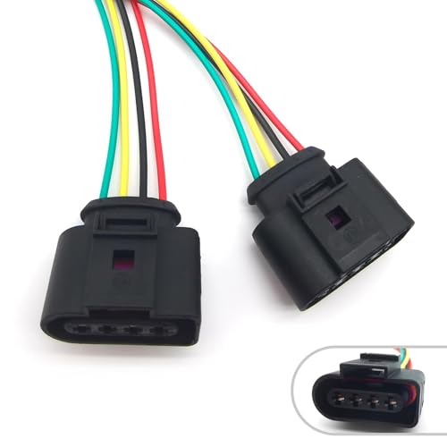 DJ7045A-3.5-21 Throttle Position Sensor Connector, Low Frequency Plastic Wire Harness Terminal, OEM #1J0973724 Replacement Retrofit Parts, Suitable for Most Cars (Black)