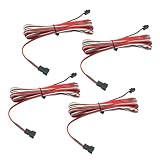 4Pcs 3M 9.84FT 22AWG 3 Pin JST SM Male Female Plug LED Connector Extension Cable Compatible with WS2812B WS2811 WS2814 SK6812 FCOB RGB CCT LED Strip Lights Symphony LED Lights with connectors