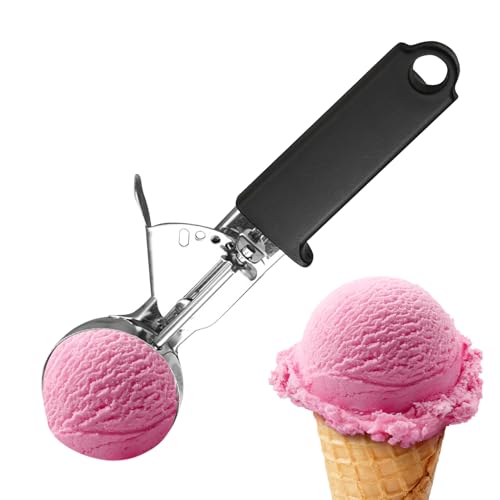 Creador de helados - Disparador de acero inoxidable | Utensilios de cocina ergonómicos antiadherentes para servir postres fácilmente