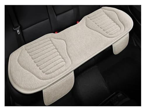 Housse de siège de voiture arrière beige universelle en lin respirant pour toutes saisons