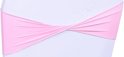 Vista 90 de MDS - Paquete de 25 bandas elásticas de elastano para silla sin hebilla, para decoración de bodas y eventos, color berenjena Berenjena,Azul
