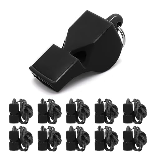 smrtcol 50 Pack Whistles Sports Whistles with Lanyard Loud Crisp Sound Pealess Whistles for Referees Coaches and Lifeguards