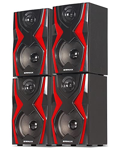 Home Theater Bluetooth 280w com Subwoofer 5.1 e 4 Caixas acústicas Controle de Som estéreo Conexão R