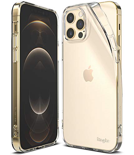 Image of ringke air for iphone 12 pro max case back cover, lightweight transparent flexible tpu scratch resistant phone cover for iphone 12 pro max back cover case - clear - Transparent