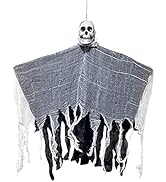 Halloween Skull Hanging Decorations Pendant, Hanging Skull Horror Ghost for Haunted House Entranc...