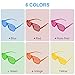 Ainiv Neon Color Shutter Shadeds Glasses for Kids, 6PCS Plastic Novelty Party SunGlasses, Fancy Dress Costume Glasses, 80s 90s Funny Party Decoration Favors Supplies, Festival Outfits Accessories
