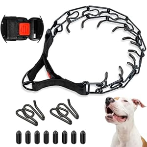 Supet Dog Training Collar, Adjustable Dog Training Collar with Buckle for Small Medium Large Dogs(Packed with One Extra Links)