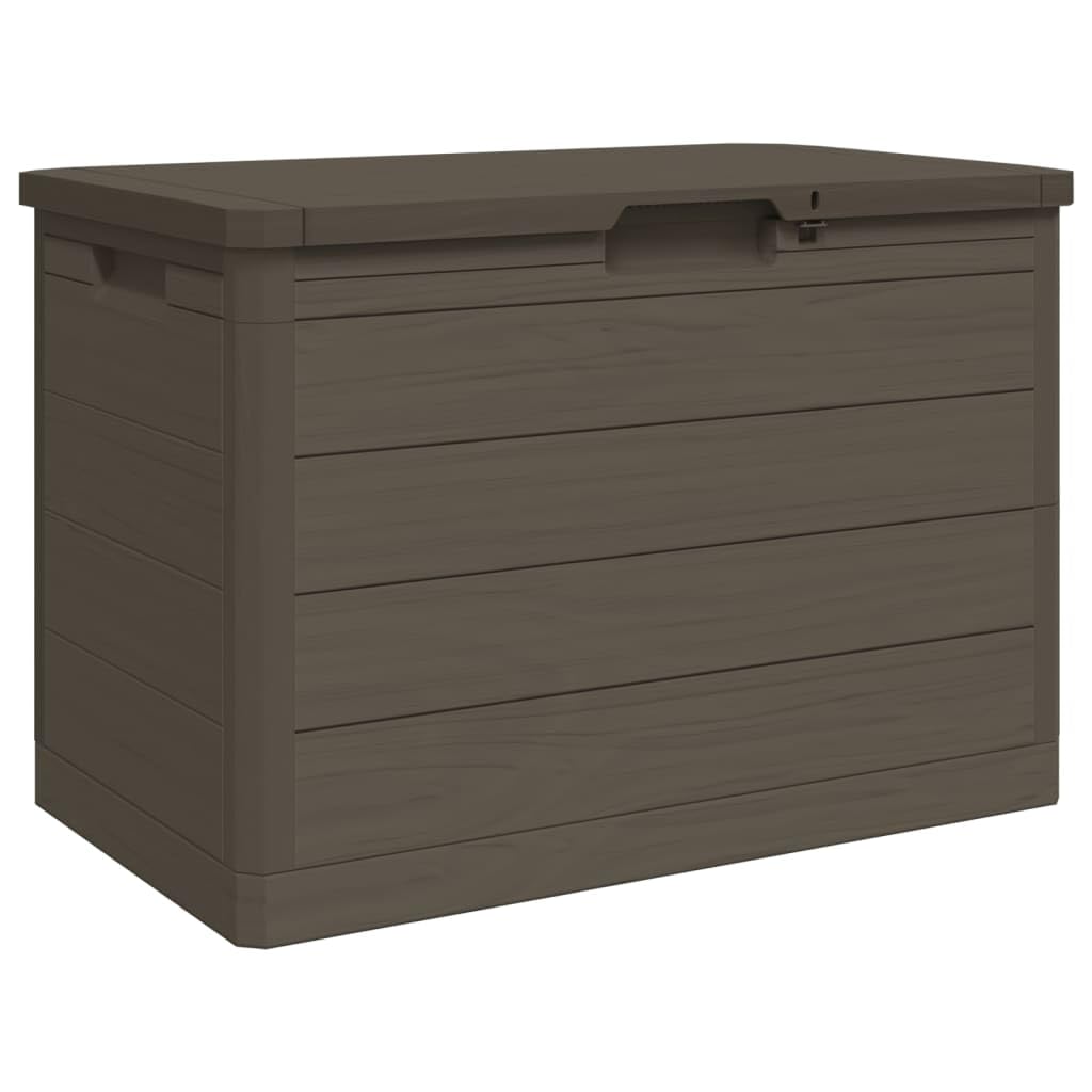 ShGaxin Skrzynia na poduszki z polipropylenu brązowy 77,5x44,5x53 cm, Arcon zewnętrzna, skrzynie na patio, skrzynie do przechowywania na zewnątrz, skrzynia tarasowa - 366604