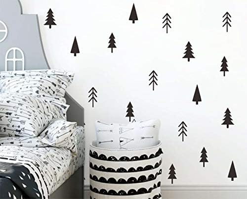 Pine Tree Wall Sticker Small Tree Wall Decal Vinyl Black Tree Wall Stickers Forest Tree Wall Stickers for Kids Room Pine Tree Wall Decals Nursery Bedroom Decor 3 41bS1iy1QAL. AC