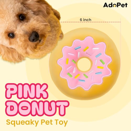 Juguete para Perro Mordible Donut Rosa 6 Pulgadas miniatura 2