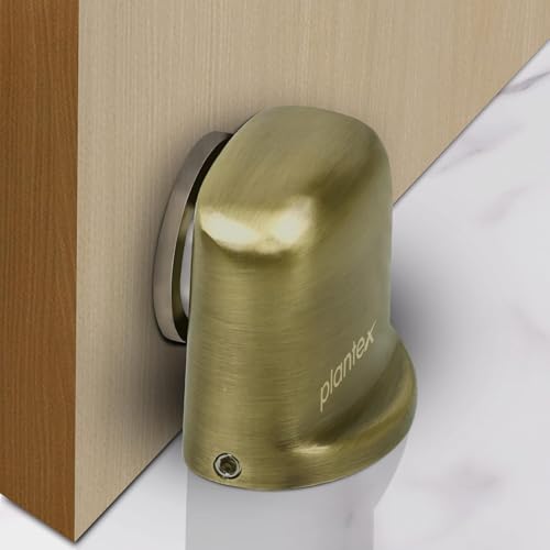 Image of Plantex Door Stopper for Home /Door Catch Holder for Home /Office /Hotel /Magntic Door Stopper /Gate Stopper for Main Door /Stops for Door - Set of 6 (Brass Antique)