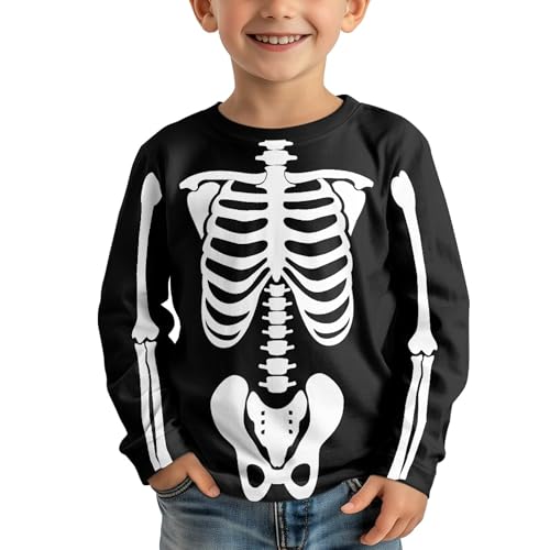 Girls Boys Christmas Long Sleeve Shirt Lively Printed Tees Holiday Sport Casual Tops 3-16 Years3