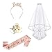 Despedida de Soltera, Velo Novia bride to be Sash Pulsera artificiales Flores Dama de Honor Novia Hen Party Decorations accesorios, Decoración de bodas Fiestas de Despedida de Noche