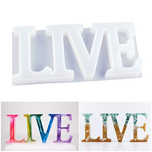 LET'S RESIN Word Molds, Resin Live Molds, Epoxy Resin Molds for DIY Table Decoration, Home Decoration, Good Gift Idea to Creating A Unique Resin Project for Your Friends and Family Members