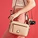 Dooney & Bourke Women's Camera Zip Crossbody in Pebble Grain Leather, Small Handbag with Adjustable Shoulder Strap, Bone