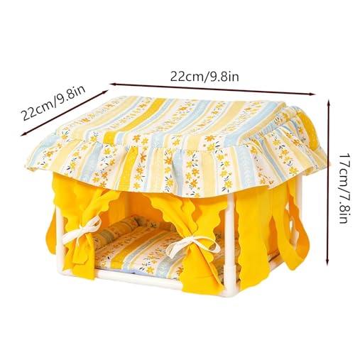 Cama tienda de mascotas y escondite de tela lavable para chinchillas en jaulas interiores 6