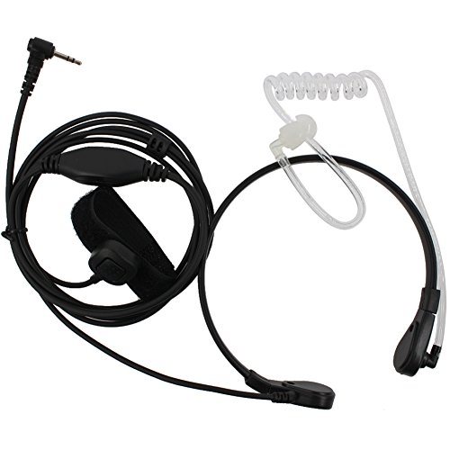 TENQ Throat Mic Covert Acoustic Tube Earpiece for Motorola Radios 1 PIN Walkie