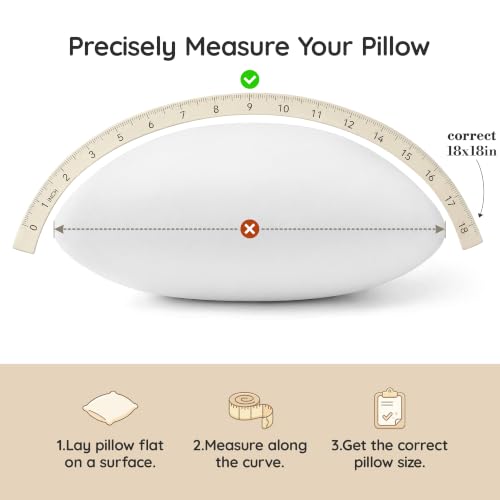 Image of AM AEROMAX 18x18 Memory Foam Throw Pillow Inserts, 2 Pack, Square, White