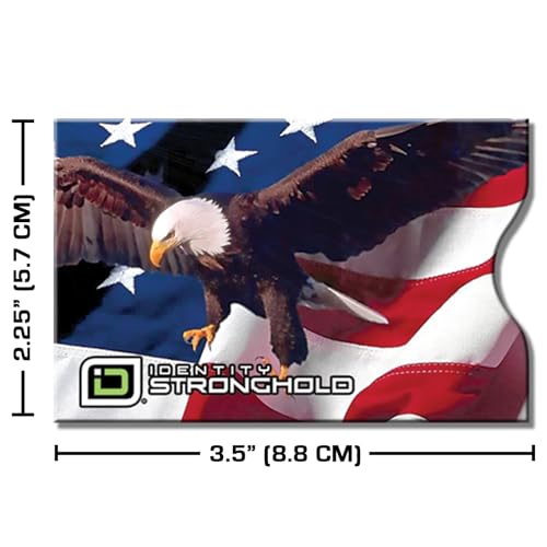 Image of RFID Blocking Credit Card Sleeve Protectors - USA Made Slim Wallet Inserts for Credit Cards, Debit Cards & ID Protection (20, Patriot - 20 Pack)
