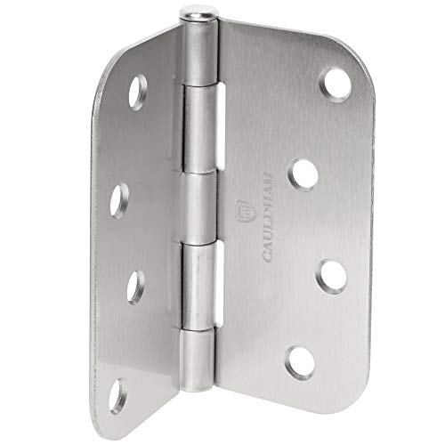 Cauldham (12 Pack) Heavy-Duty 4" Interior Door Hinges With 5/8" Radius Corners - Satin Nickel #TOP3