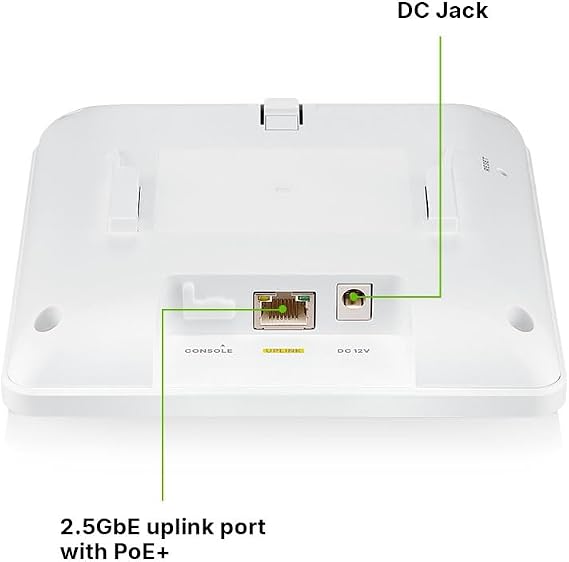 Zyxel WiFi 7 Wireless Access Point BE6500 | PoE+ / AC Powered (Adapter Included) | 2.5Gb Ethernet Port | Dual Radio | Captive Portal, 802.1X/Radius Authentication | TAA Compliant | NWA90BEPRO