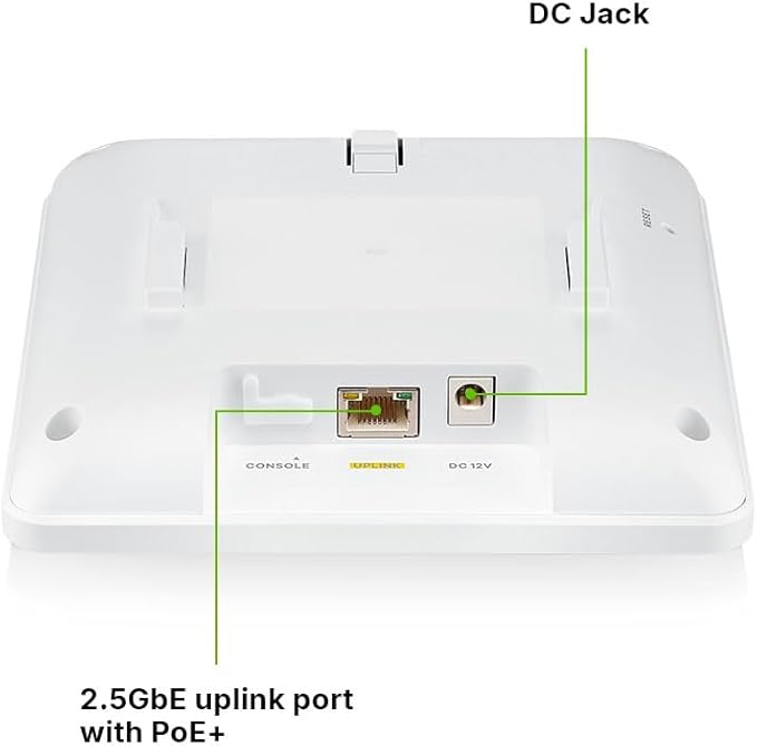 Zyxel WiFi 7 BE5100 NebulaFlex Access Point | 4-Stream Dual-Radio | for Small Businesses | Smart Mesh MLO | 2.5GbE | Power Adapter Included | Nebula App/Cloud or Standalone [NWA50BE]
