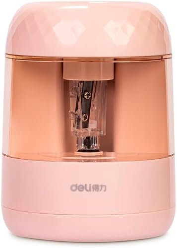 Deli Electric Pencil Sharpener, Pink