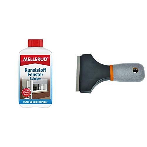 MELLERUD Kunststoff Fenster Reiniger 1,0 L, 2001001544 & Avit AV12021 Universal-Schaber
