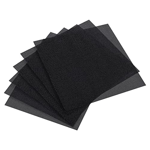 Image of PATIKIL 14 Count Cross Stitch Cloth 10 inch x 10 inch, 6 Pack Embroidery Cotton Fabric for DIY Needlework, Black