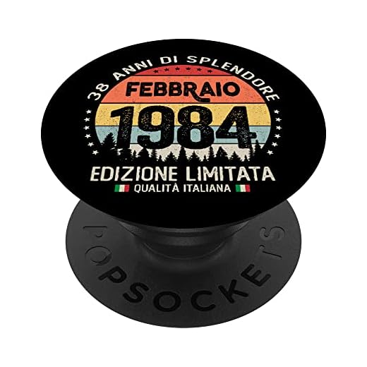 Vintage febrero 1984 mujer hombre regalo 38 años cumpleaños PopSockets PopGrip Intercambiable