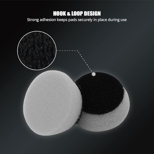 Image of SPTA PRO Gray Mini Ultra-Fine Finishing Polishing Pads, 10Pcs 1.3inch /32mm Sponge Polishing Buffing Pads, Car Foam Detail Polishing Pad Kit for Car Detail Polishing, Small Area Polishing -FF103-10