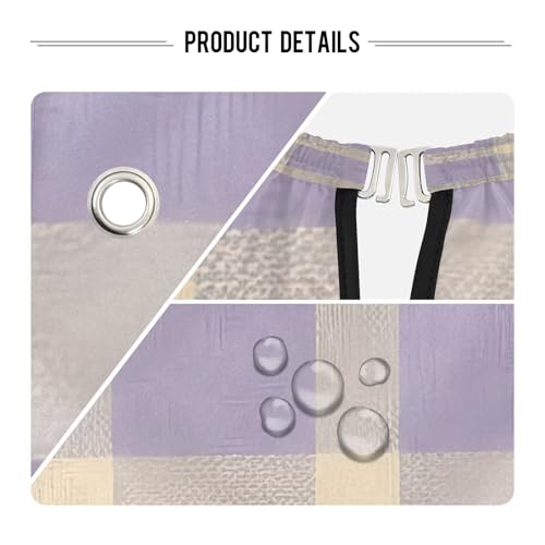 Capa para corte de cabello impermeable beige a cuadros miniatura 4