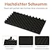 Amazon Basics Großer Schützender Hartschalen-Kamerakoffer mit Ausziehbarem Griff und Rollen, Anpassbare Passform-Schaumstoff, Wasserdicht, Stoßfest, 55.6 x 34.8 x 24.9 cm, Schwarz