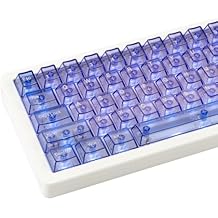 Custom PC Keycaps 157 Keys, Transparent PC Material Keycap Cherry Profile, Minimalist Purple Keycaps for Cherry MX Gateron Kailh Cross Type Switch ANSI Mechanical Keyboard