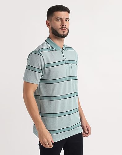 Image of INKKR Highflay Striped Men Regular Fit Polo Neck T-Shirt Combo